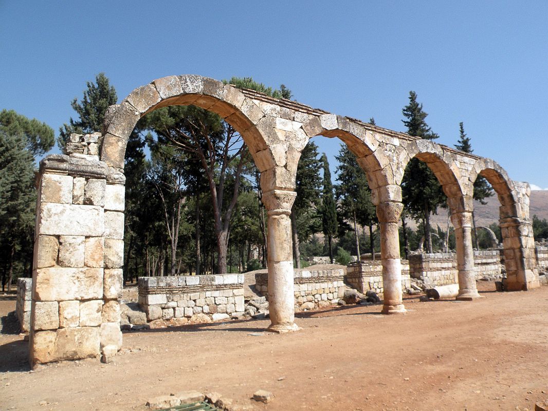 Bekaa Valley 30 Anjar Colonnade At The Entrance To The Cardo Maximum Roman Street 